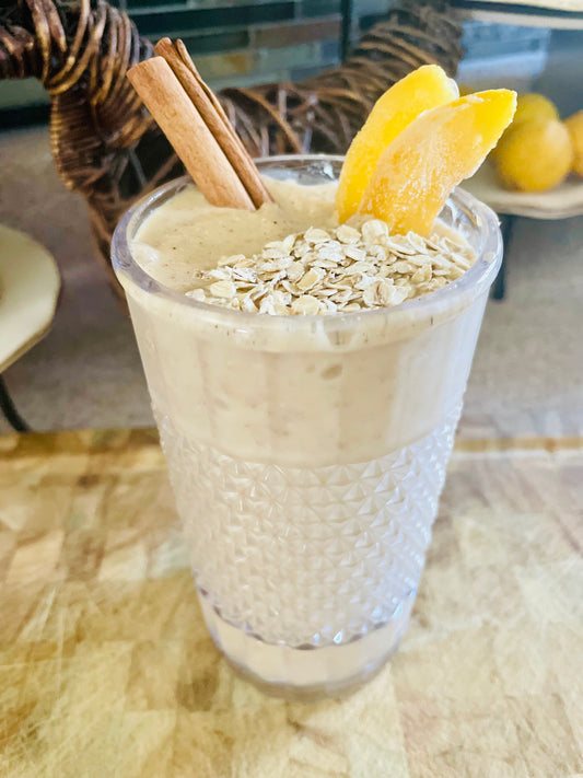 SIMPLE PEACH PROTEIN SMOOTHIE